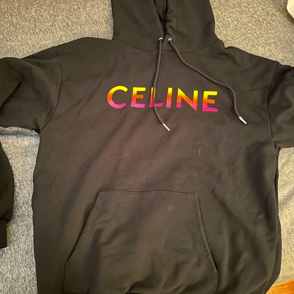 Celine Black Hoodie Sweatshirt Men’s L - Picture 3 of 10